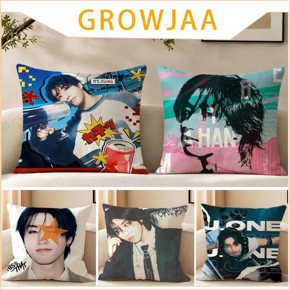 Person Han Jisung Cushion Cover Pillow Short Plush fresh natural Cushion for Living Room Bedroom Sofa Home Decoration