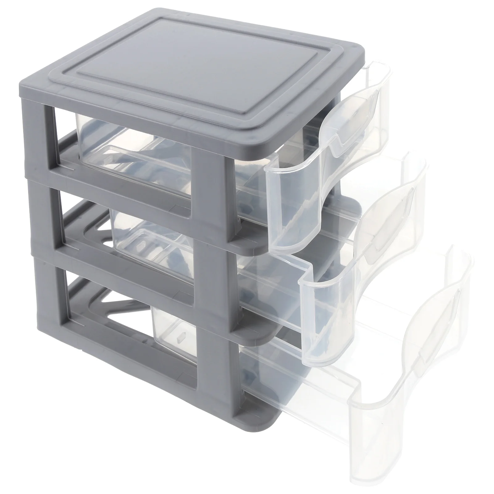Stackable Drawer Type Storage Boxes Transparent Desktop Organizer Stationery Holder Kids Office Supplies Box Tabletop