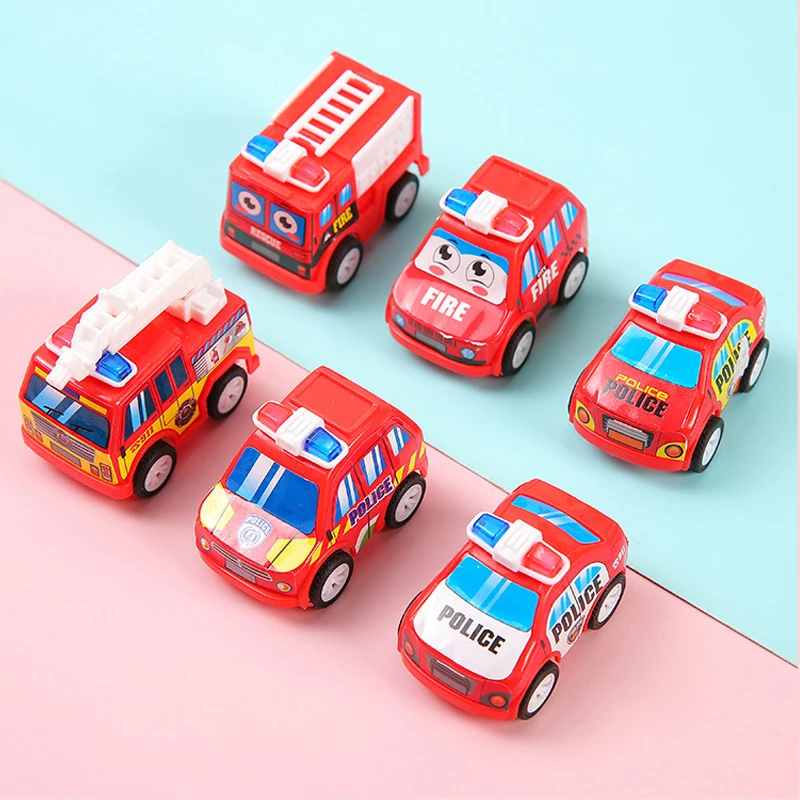 10Pcs Mini Fire Rescue Truck Vehicle Pull Back Cars Toys for Kids Birthday Party Favors Children\'s Gifts Prizes Goodie Fillers