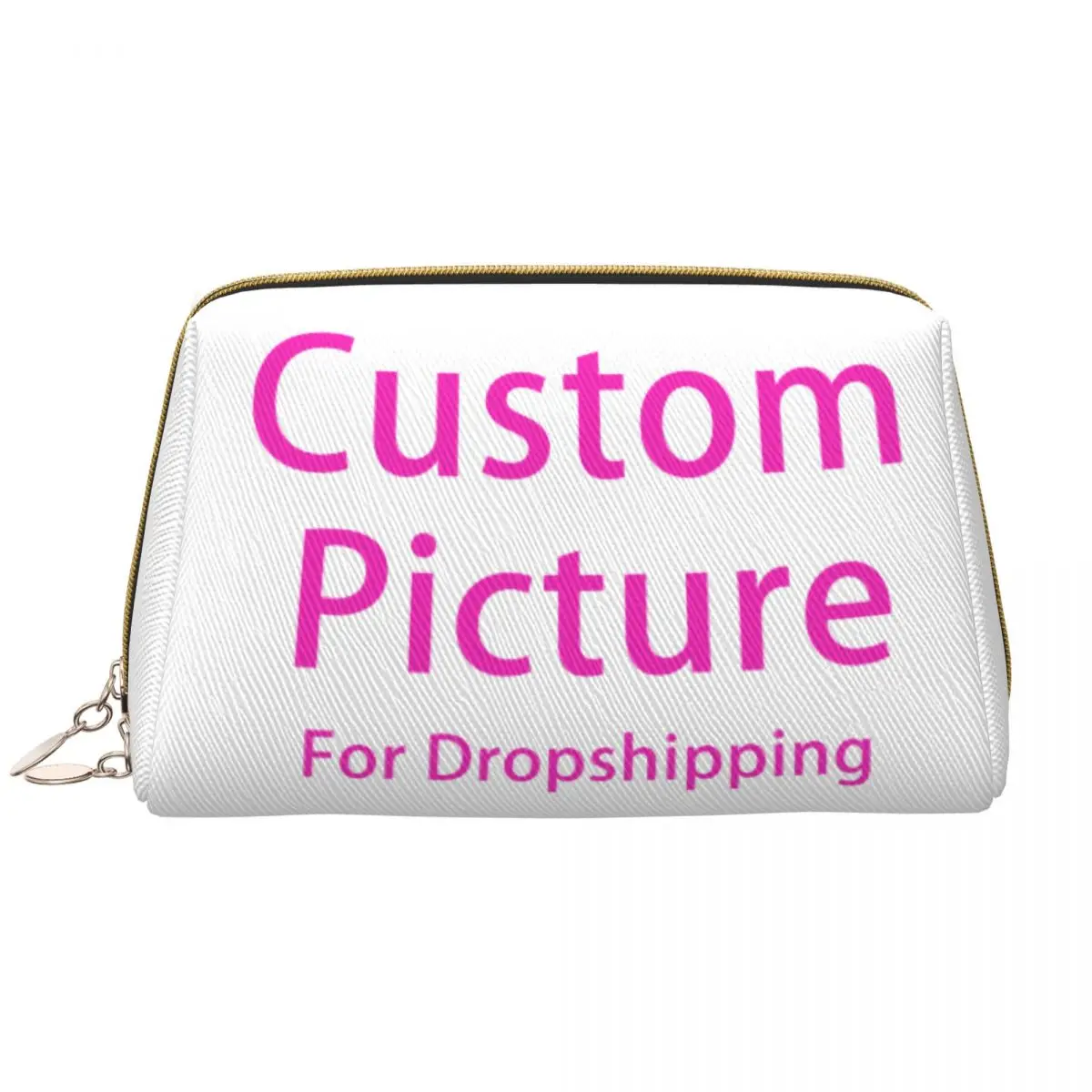 Custom Personalized Custom Photo Logo Toiletry Bag for Women Print Makeup Cosmetic Organizer Lady Beauty Storage Dopp Kit Case