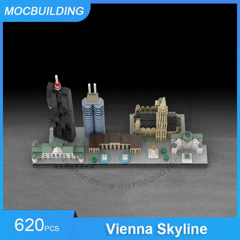 MOC اللبنات فيينا أفق العمارة عرض نموذج لتقوم بها بنفسك تجميع الطوب الإبداعية التعليمية عيد الميلاد اللعب الهدايا 620 قطعة #4