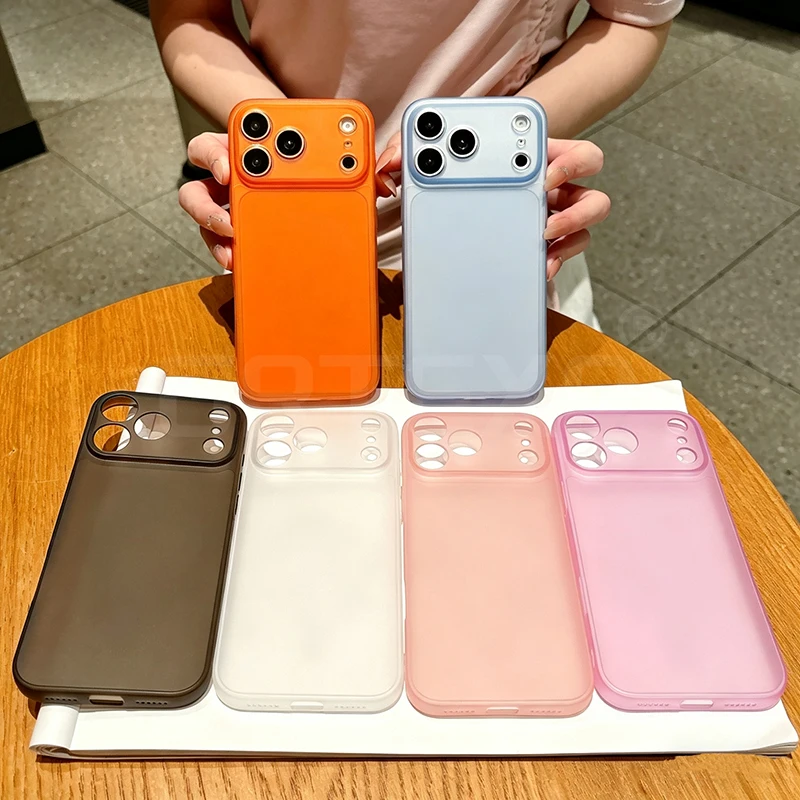 Image of Ultradünne Matte Transparente Weiche TPU-Hülle für Apple iPhone 17 Pro Max 16 Pro 15 Plus 14 13 12 Anti-Fingerabdruck Stoßfeste Abdeckung