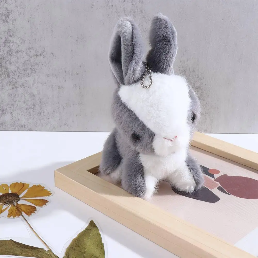 พวงกุญแจตุ๊กตากระต่ายขนนุ่ม ของตกแต่ง โมเดลจำลองสำหรับเด็กผู้หญิง