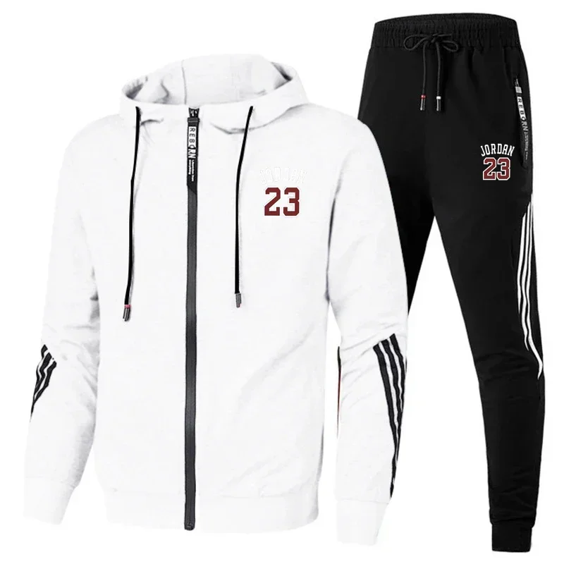 sik silk  Mens Clothing Pullovers Sweater Cotton Men Tracksuits Hoodie Two Pieces + Pants Sports Shirts Fall Winter Track suit