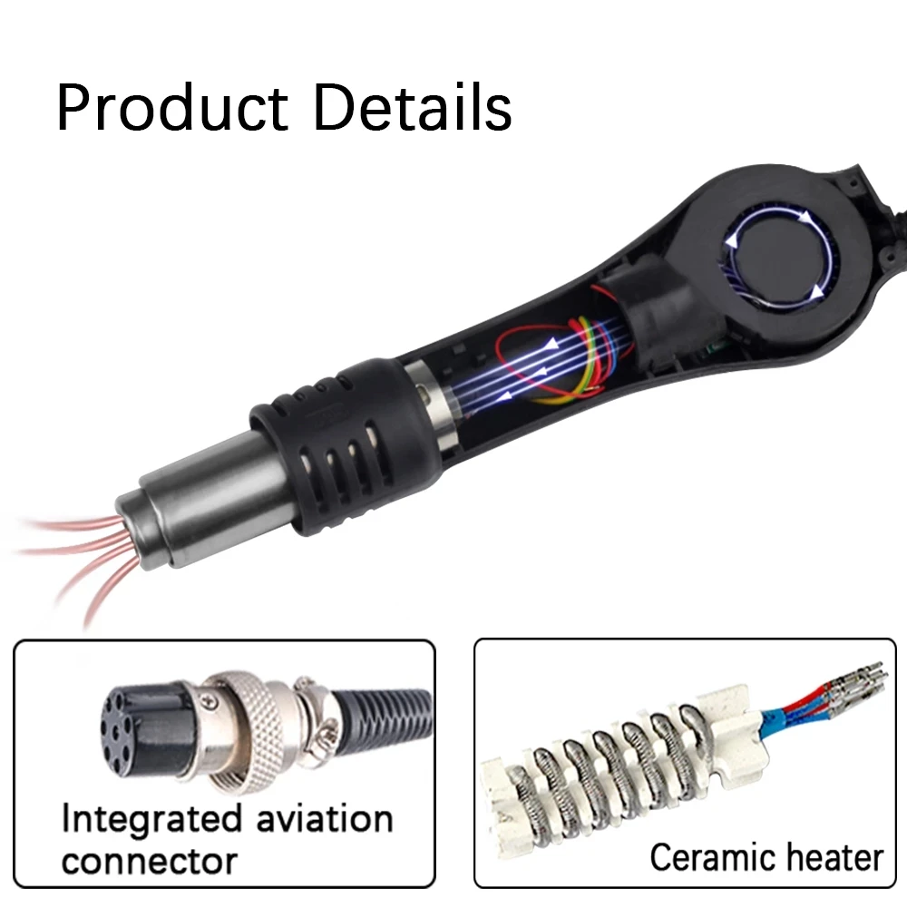 Pistolet À Air chaud 8858 Micro Station De Soudure De Reprise Numérique LCD Sèche-Cheveux Pour Souder 220V 750W Décapeur thermique De Soudage