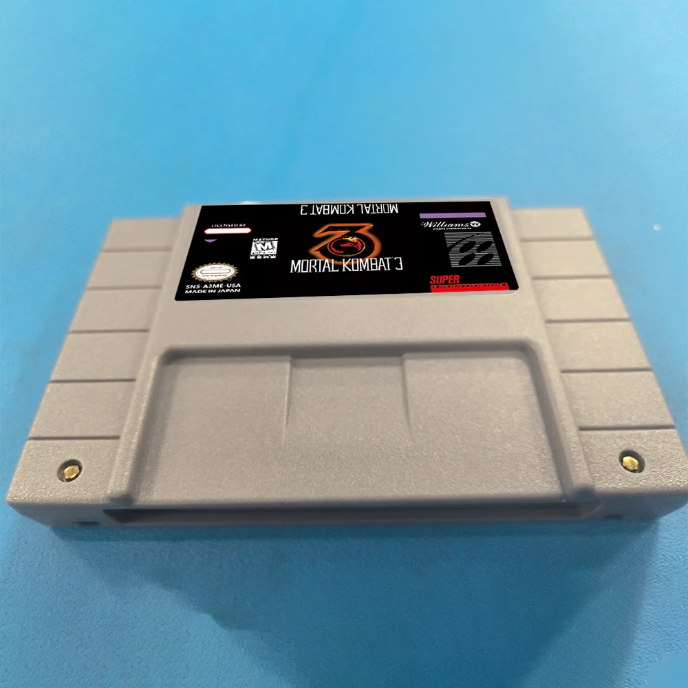 لعبة Mortal Kombat 3 Action لوحدة التحكم SNES 16bit Cartridge USA NTSC الإصدار شحن سريع #2