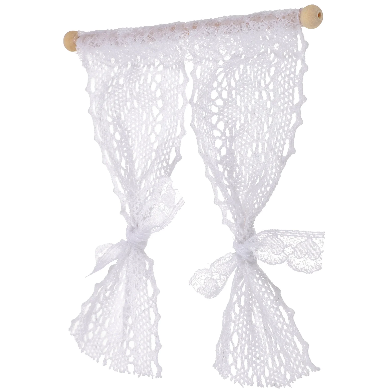 Dollhouse Curtains Window Houses Doors Mini for Macrame Accessories Ornament Lace
