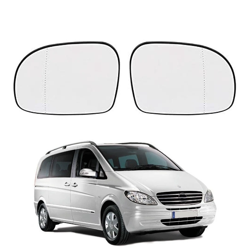 Car Glass Heated Rearview Mirror Side Wing Rearview Lens Suitable for Mercedes-Benz Viano W639 2004-2010