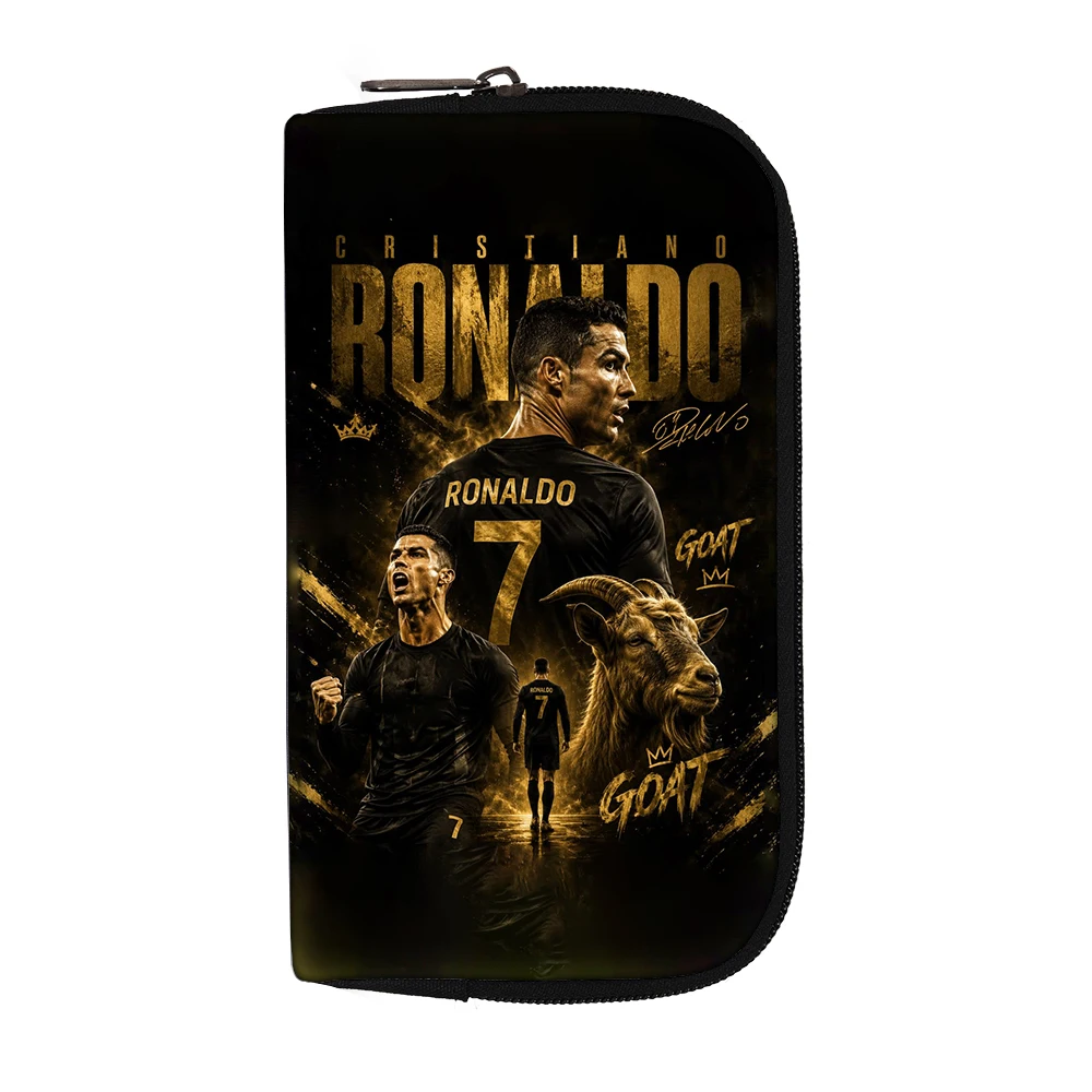 Women Men Clutch Bag headphone bag Ronaldo Wallets Portable Money Coin Purse Credit Card Money Bags  Football Star storage bag view 3