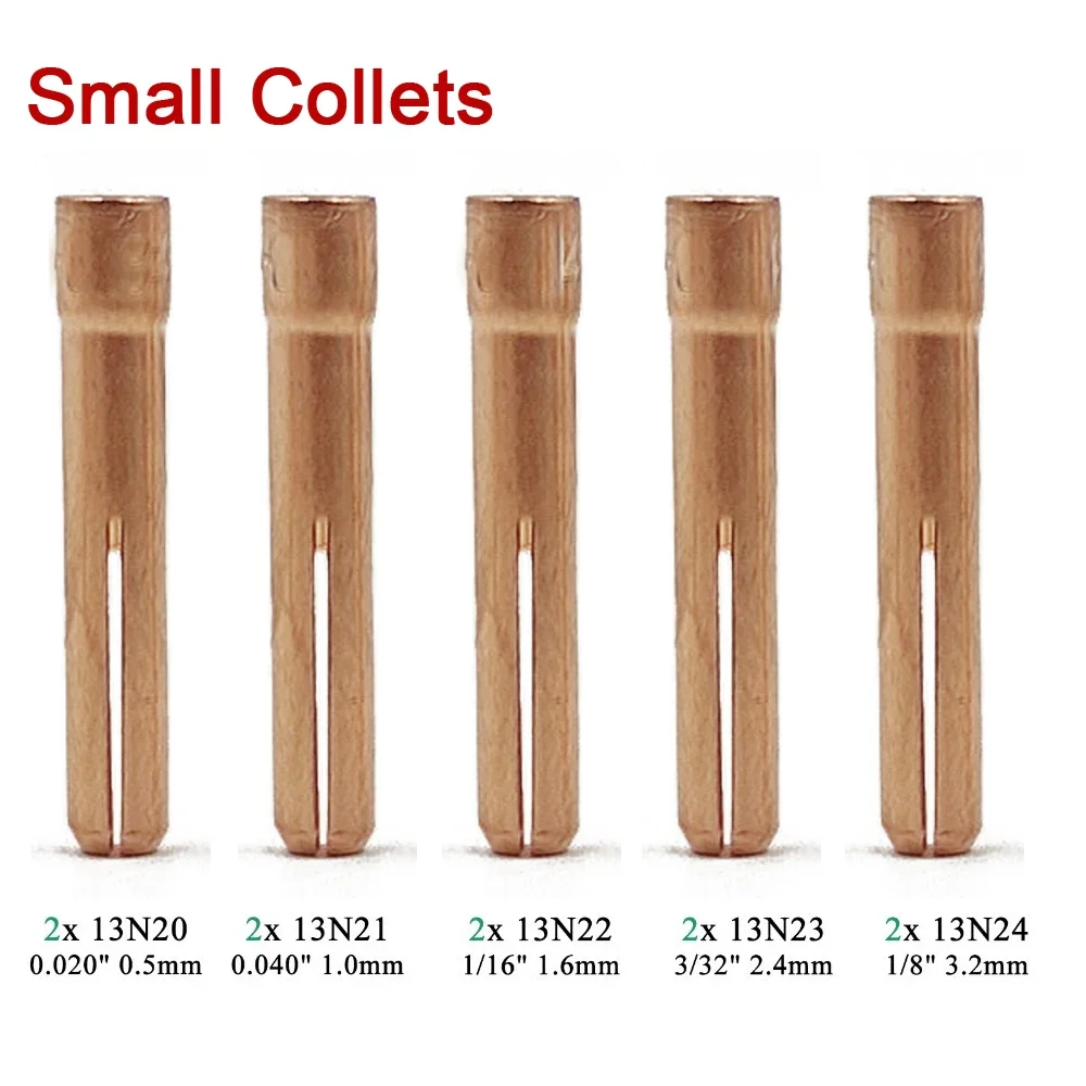46Pcs WIG Schweißen Taschenlampe Stubby Gas Objektiv Für WP9 WP20 WIG Zurück Kappe Collet Körper Ersatzteile Kit Langlebig praktisches Zubehör – Detail 3