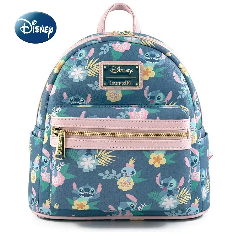 

Disney Stitch New Loungefly Backpack Luxury Brand Women's Mini Backpack Cartoon Cute Children's Schoolbag Fashionable Casual