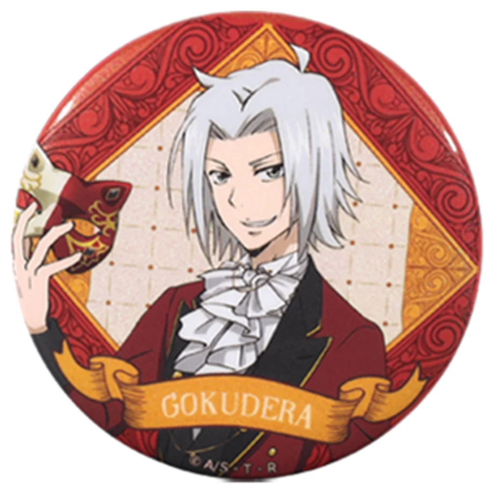 58mm Anime Katekyo Hitman Reborn Sawada Tsunayoshi Gokudera Hayato Cosplay COSTUME Badge Pin SPTE Tinplate Brooch﻿ Prop Gilf