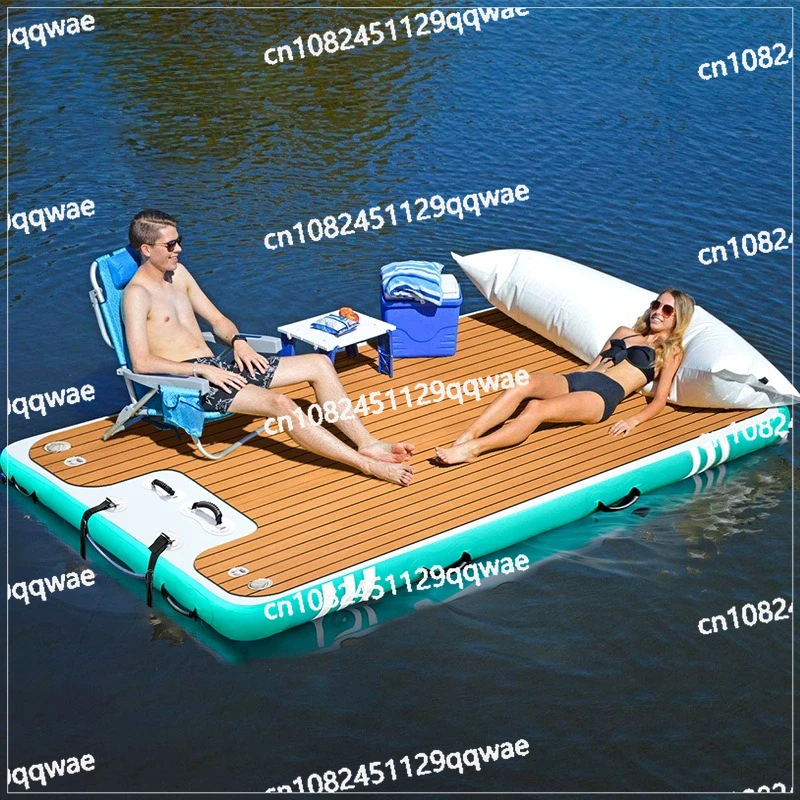

Outdoor water leisure inflatable floating drainage anti-pontoon pier platform floating bed floating platform