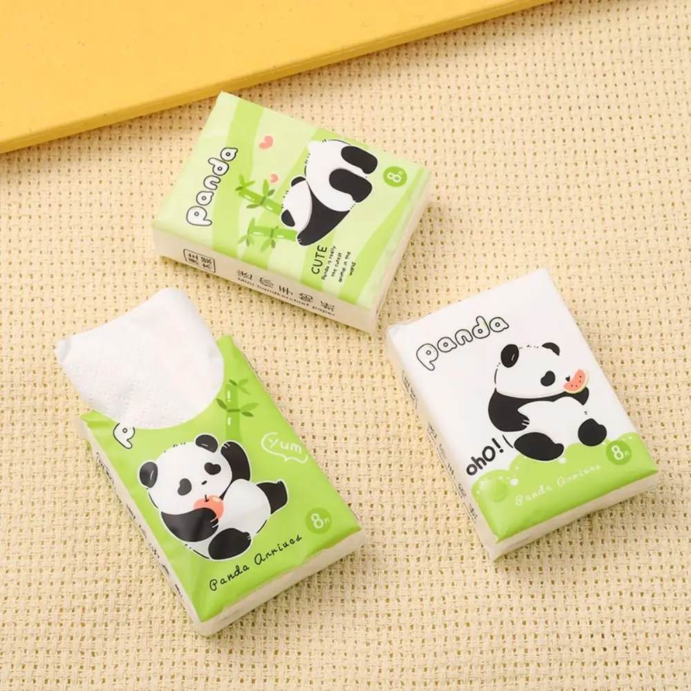 9 Packs Capybara Handkerchief Paper Soft Cleaning Panda Cartoon Handkerchief Paper 3Ply Skin-friendly Capybara Peripheries