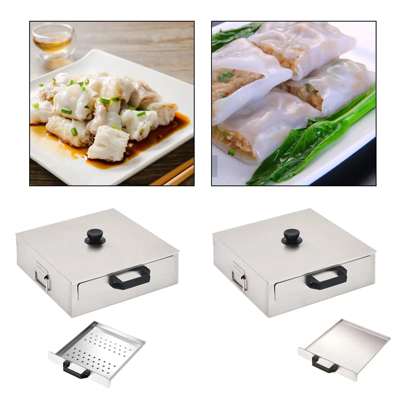 Rice Roll Machine Multifunctional Steamer Stainless Steel Cookware for Gas Stove Induction Cooker Home Kitchen Cooking