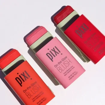 Pixi 메이크업 기능성 블러시 스틱 이지 컬러 루즈 블러셔 크림, 방수 하이 컬러 렌더링, 브라이트닝 스킨 톤 핫