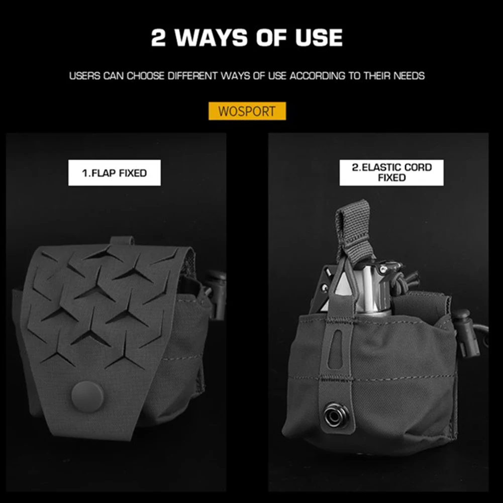 Custodia per walkie-talkie Borsa multiuso per archiviazione Molle Marsupio leggero per walkie-talkie a sgancio rapido per la caccia softair