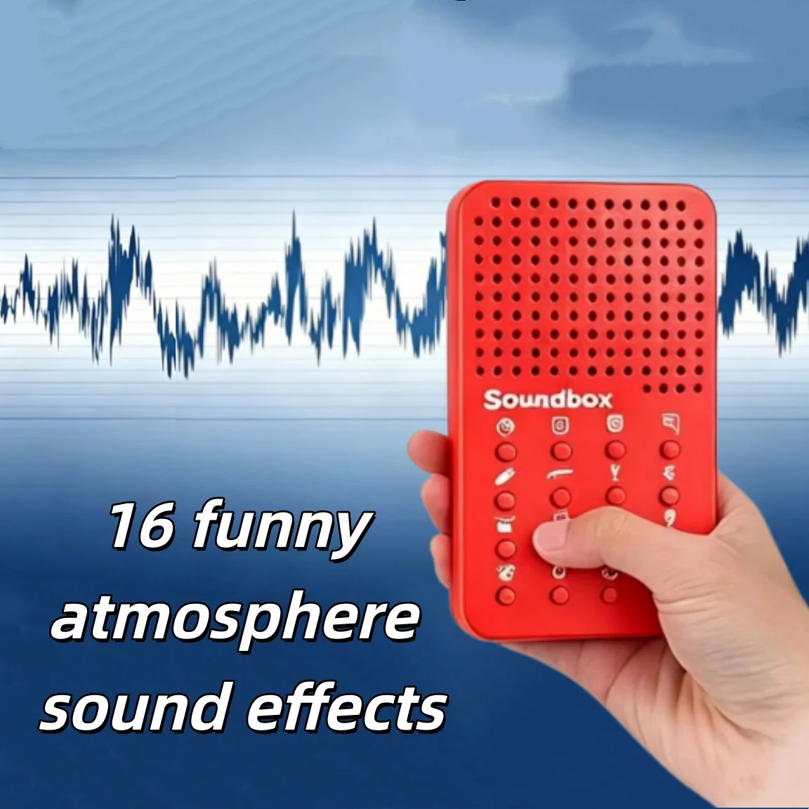 Funny Compact Sound Machine 16 Sound Effects Electronic Entertaining Prank Toy Gadget for Neighbor Daily Life Fun Gift for Adult