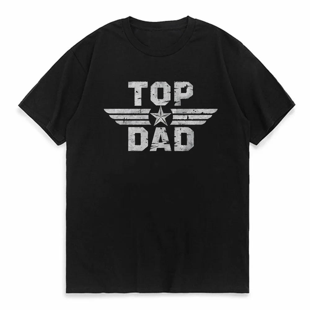 

Top Dad Letter Print T-shirt Men's Casual Comfy Short Sleeve Crew Neck Tees Father's Day Tshirt Dad Gifts Men's Clothing tees