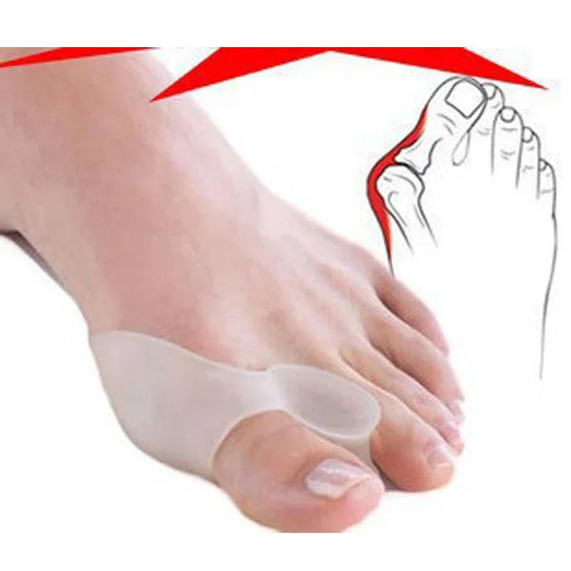 Silicone Gel Bunion Big Toe Separator Spreader Eases Foot Pain Foot Hallux Valgus Correction Guard Cushion Concealer Thumb 1Pair