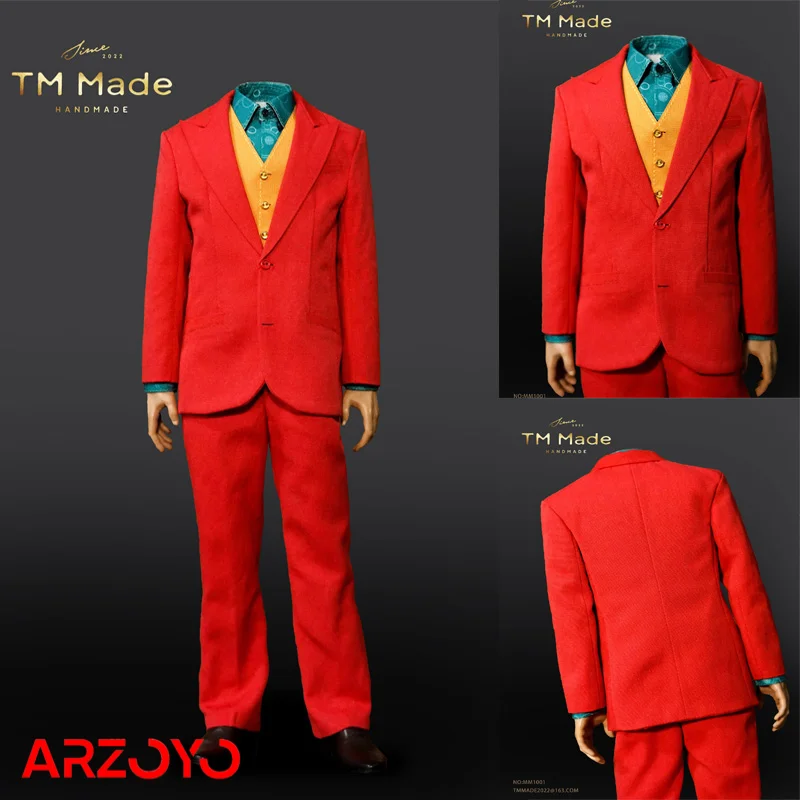 TM Made MM1001 1/6 The Male Clown Joaquin Red Suit Clothes Fit for 12