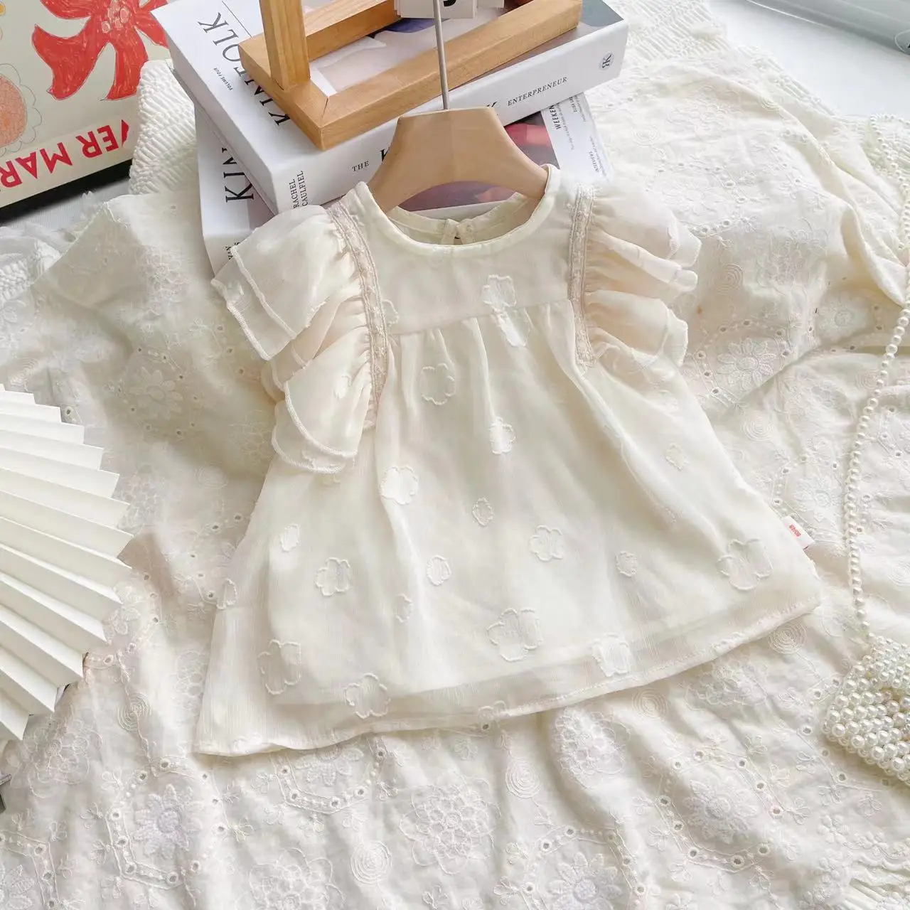 ملابس الأطفال بدلة الأطفال 2024 صيف النسخة الكورية الجديدة النمط الأجنبي فتاة الأطفال دعوى قطعتين مجموعة #3