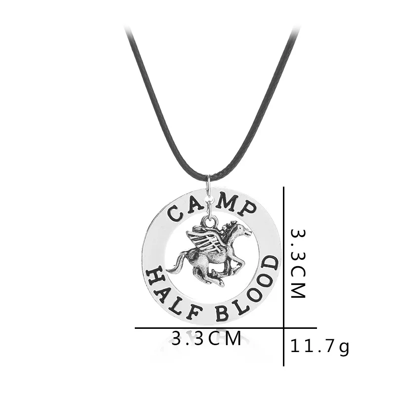 Fashion Jewelry Charm Percy Jackson CAMP HALF Blood Horse Pendant Necklaces Men Women Gifts Steampunk Pendant