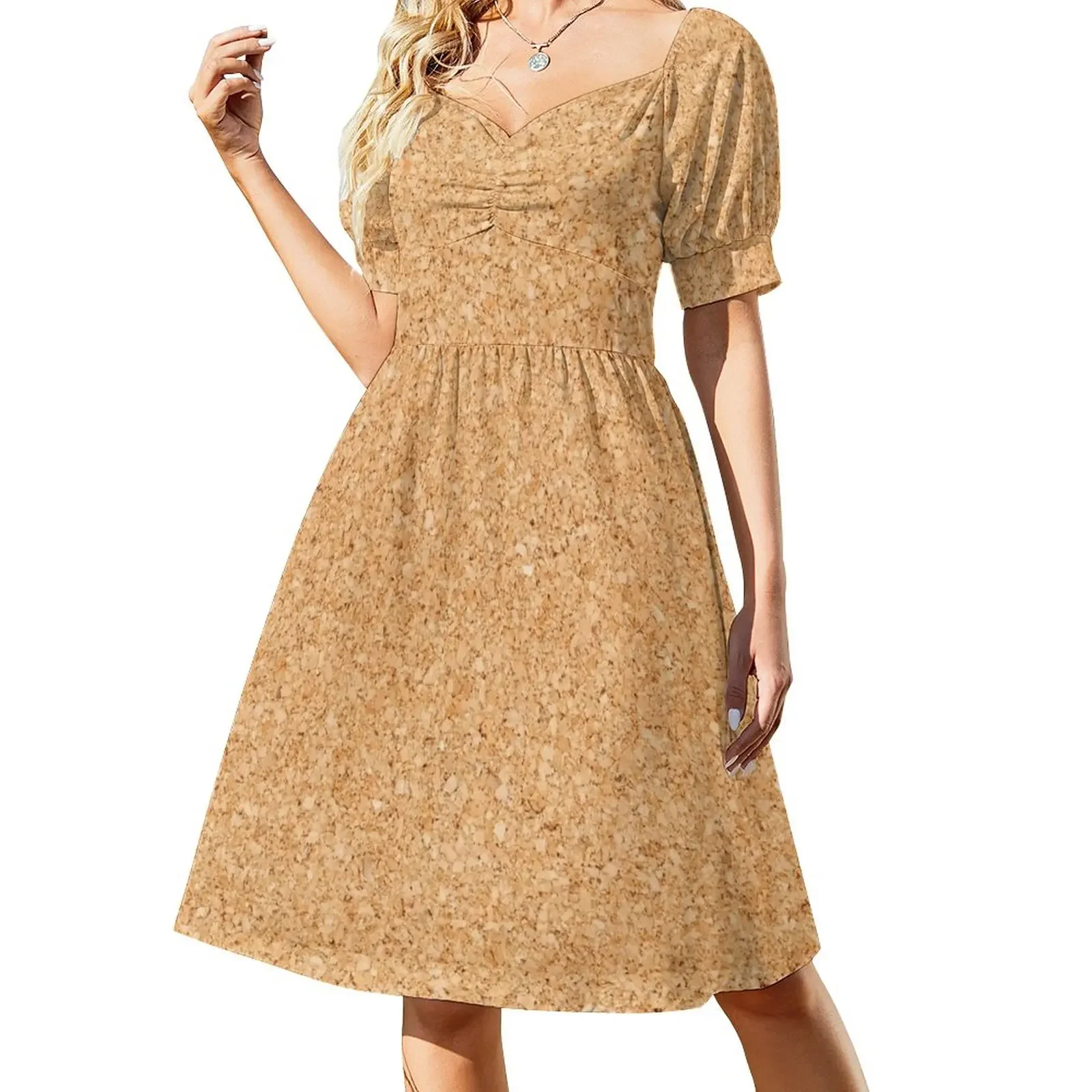 

Cork pattern Short-Sleeved Dress Women's dress sexy dress for women women's evening 2025