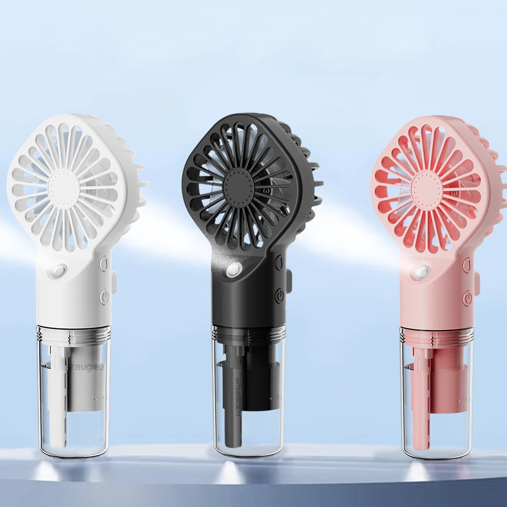 

Water Mist Fan Handheld Water Spray Fan USB Rechargeable 4 Wind Speed Outdoor Travel Small Pocket Portable Humidifier Mist Fan
