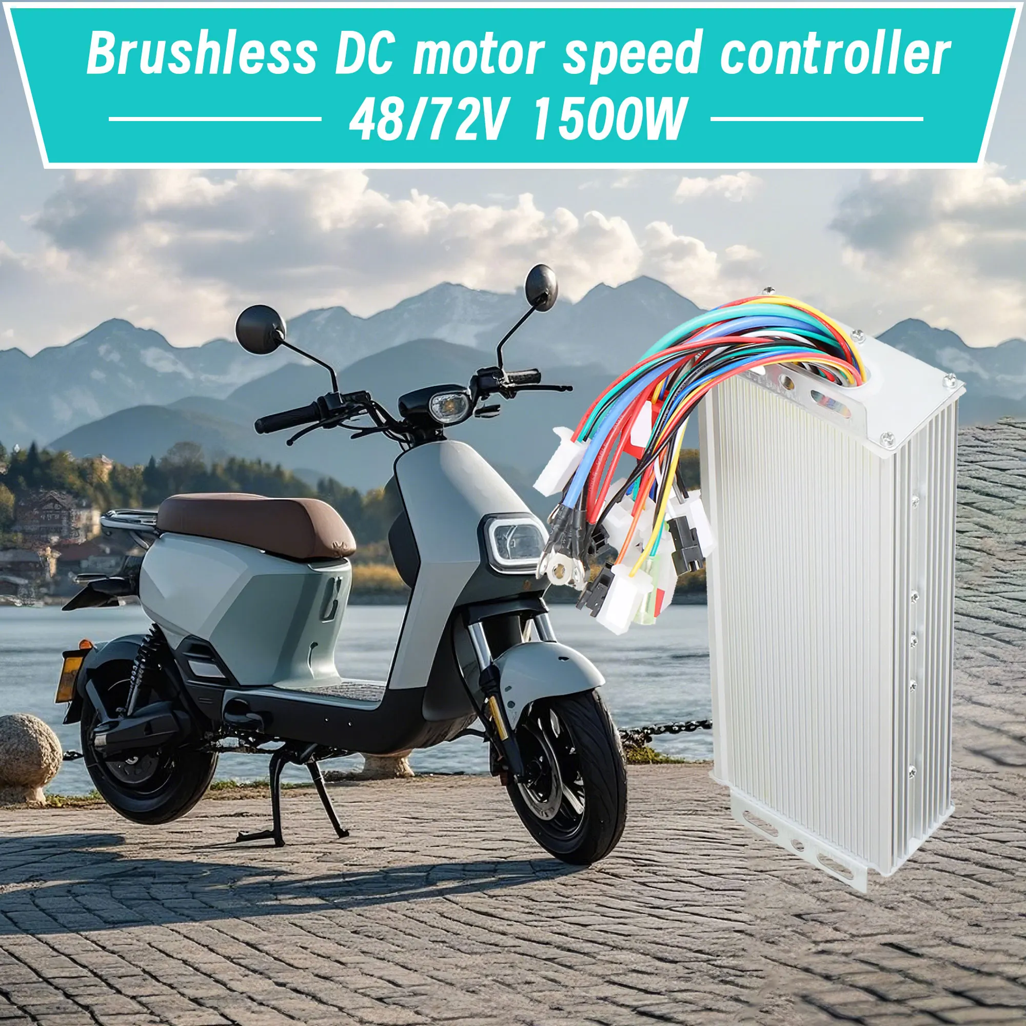 48/72V 1500W Brushless DC Electric Motor Speed Control Box(2-mode) Replacement for Electric Bicycle Scooter Square Wave Controller
