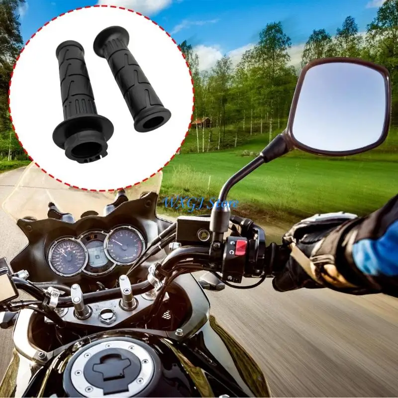 

37JE Non Slip Bike Hand Grips Weatherproof Rubber Material Fast Replacement No Tools Needed