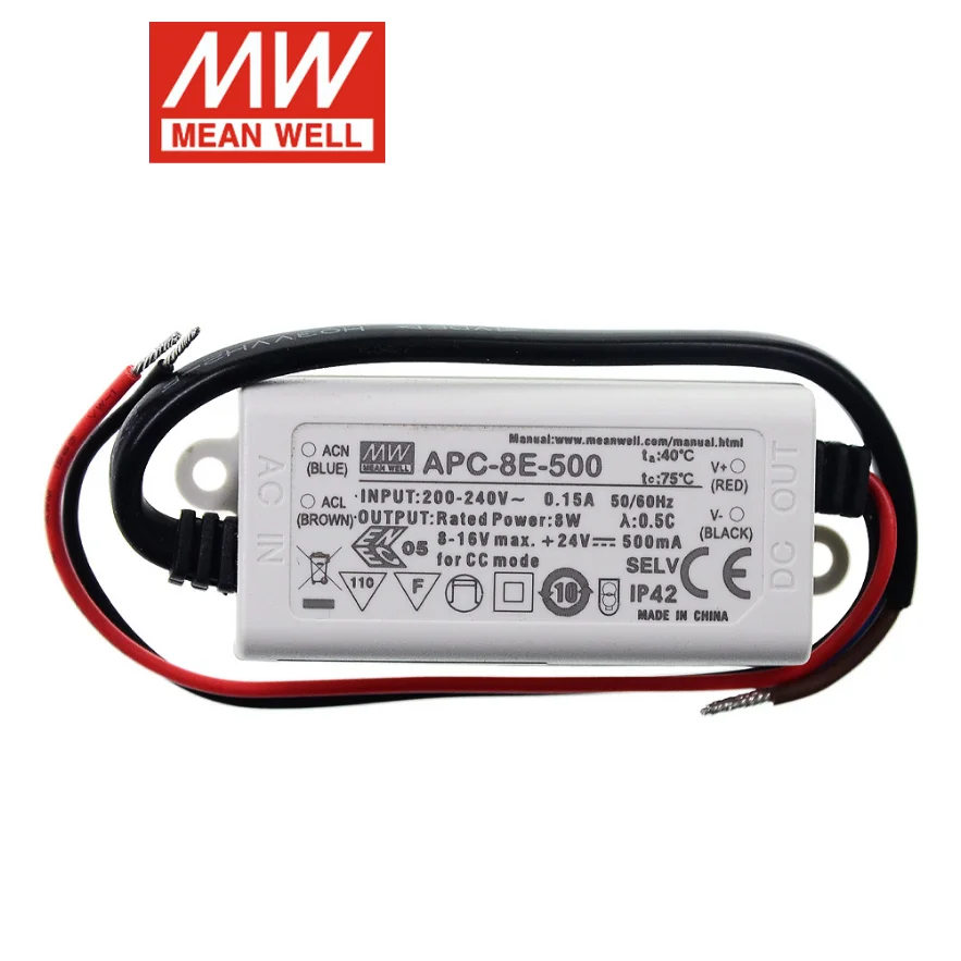 MEAN WELL APC-8 Series APC-8-250 APC-8-350 APC-8-500 APC-8-700 Constant Current Output Power Supply LED Driver