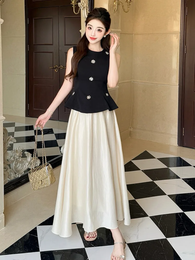 

Fashion OL Two Piece Set For Woman Skirt Sets Conjuntos Femininos Elegantes 2 Piece Sets Women Outfit 2025 Summer New Elegant