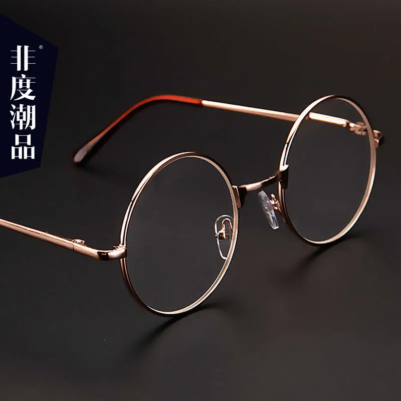 +1.0~+4.00 Retro Metal Round Frame Rim Mens Womens Ladies Reading Glasses Blue Light Glasses Spring Eyeglass Legs