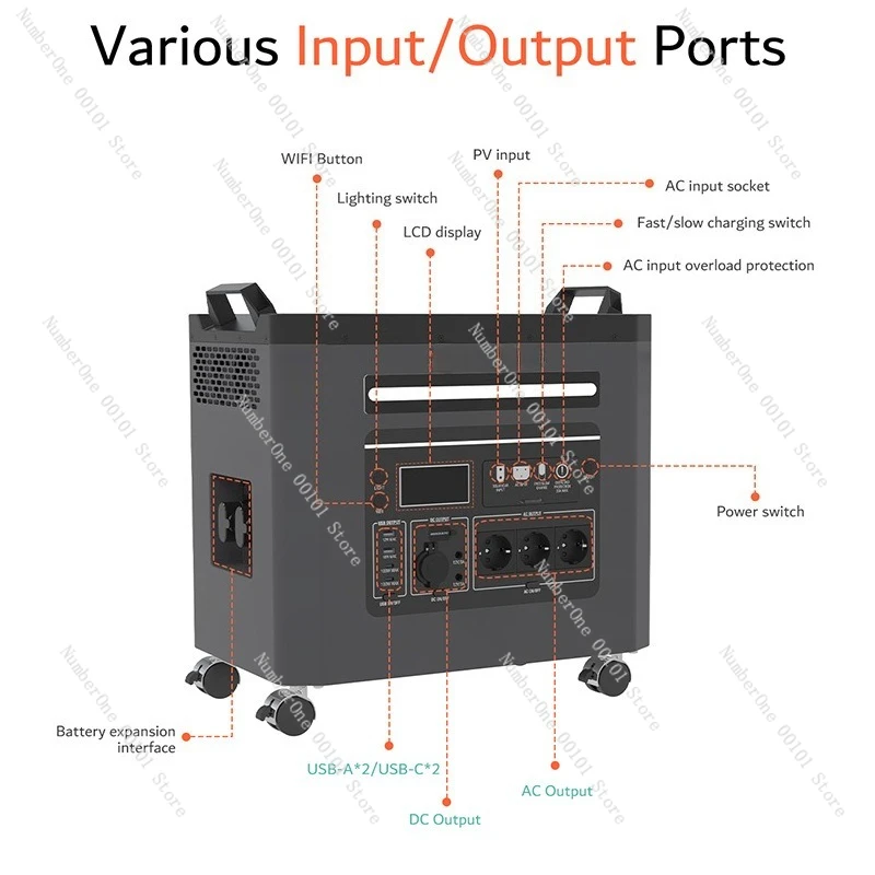 2kW 3kW 5kW Photovoltaic Energy Storage Integrated Machine Mobile Power Supply Solar Inverter Control Integrated Machine