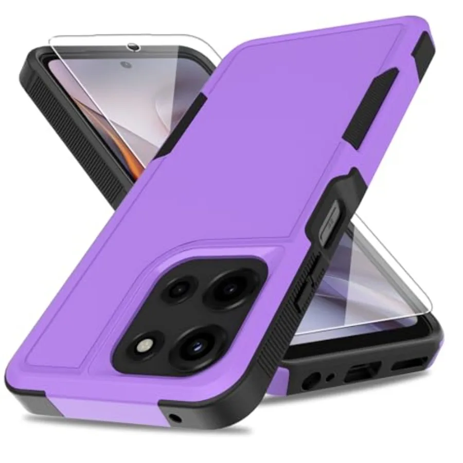 

for Moto G 2026/ Moto G Play 2026 Case:[Military Grade Drop Tested] with Screen Protector, Dual Layer Protective Heavy Duty Cel