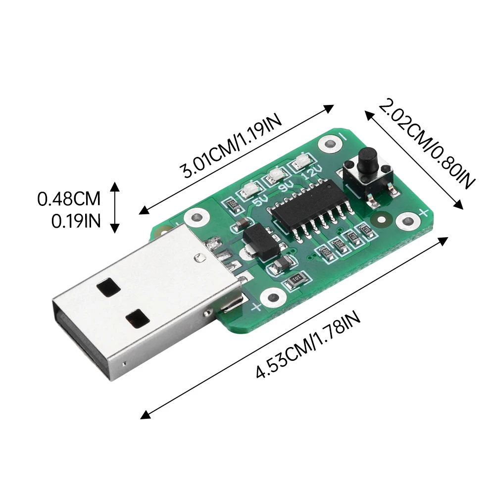 QC 2.0 QC 3.0 Fast Charging Decoy Trigger Board USB/Type-C 5V 9V 12V Voltage Indicator with Electronic Load Signal Control