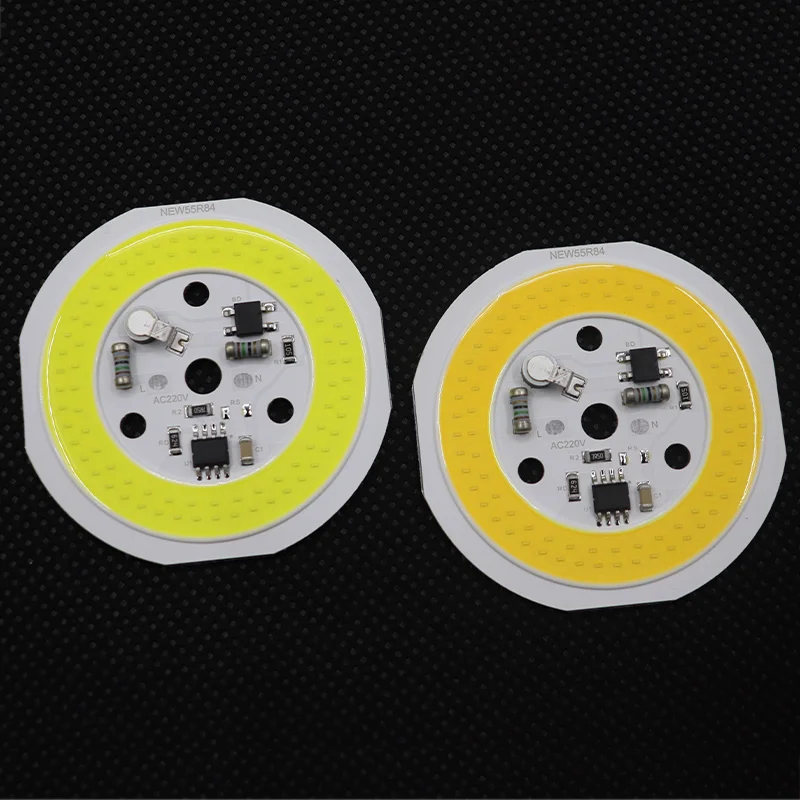 LED Chip COB para DIY Floodlight, LED Bulb Chips, Smart IC, sem motorista, Round DOB Module, 3000K, 4000K, 6000K, 220V, 9W, 12W, 15W
