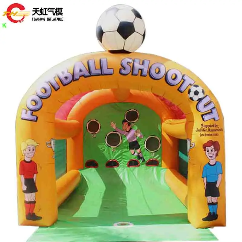 迅速発送 3x3x3m インフレータブル フットボール シュートアウト スポーツゲーム 屋外 ポータブル インフレータブル サッカー シューティング カーニバルゲーム