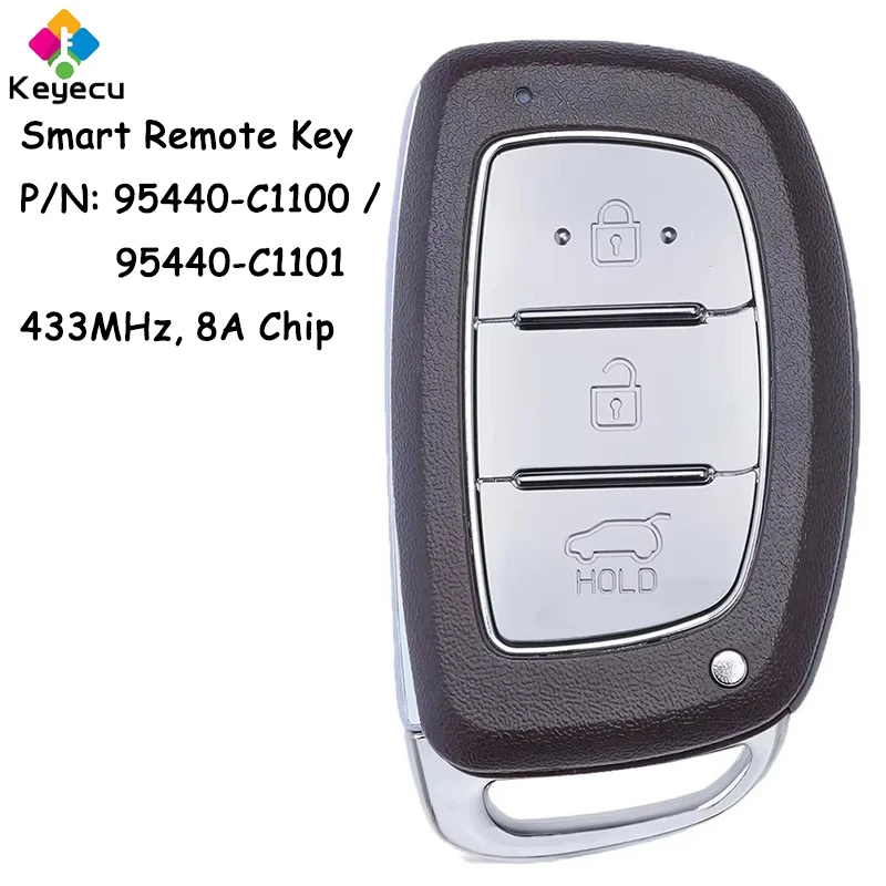 KEYECU Smart Remote Control Car Key With 3 Buttons 433MHz 8A Chip for Hyundai Sonata 2014-2017 Fob 95440-C1100NNA 95440-C1101