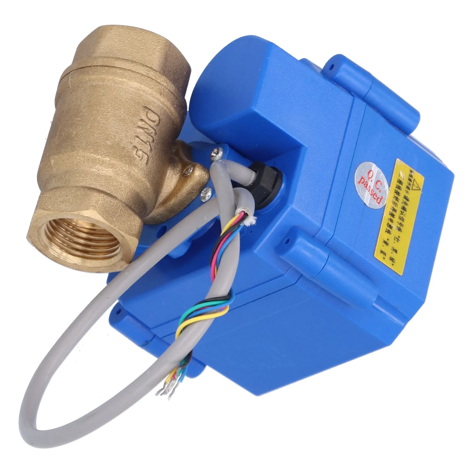 Electric Ball Valve BSP Mini Brass Motorized 5 Wire DC12V Through with Switch Indication