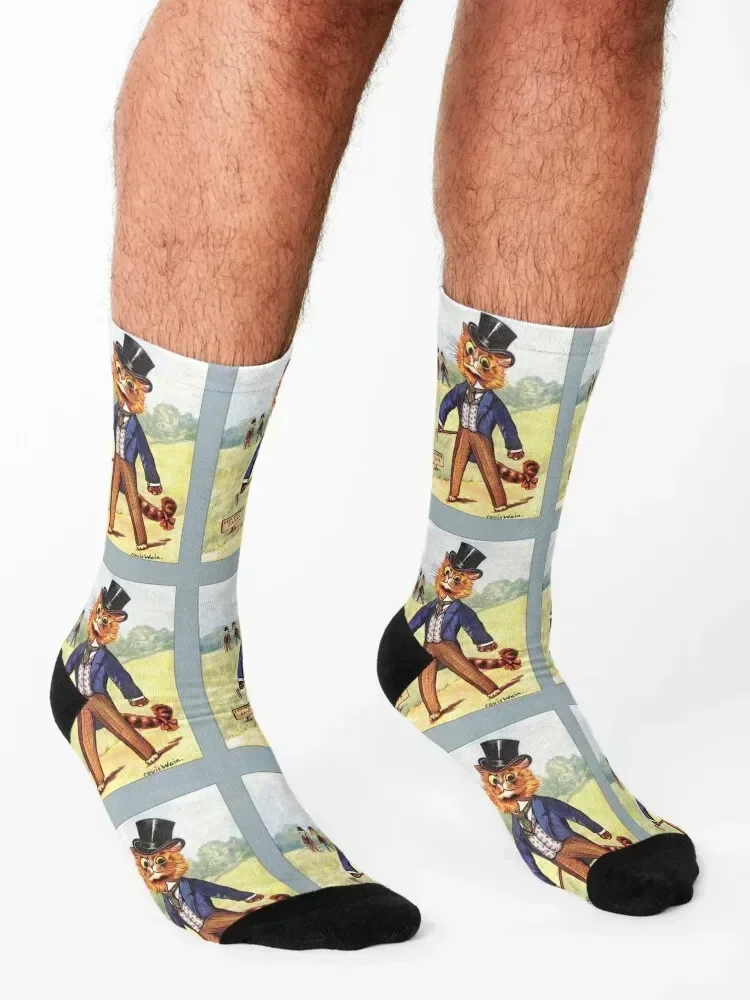 Fashion Cat by Louis Wain Socks winter gifts fashionable custom crazy Socks For Men Women's
