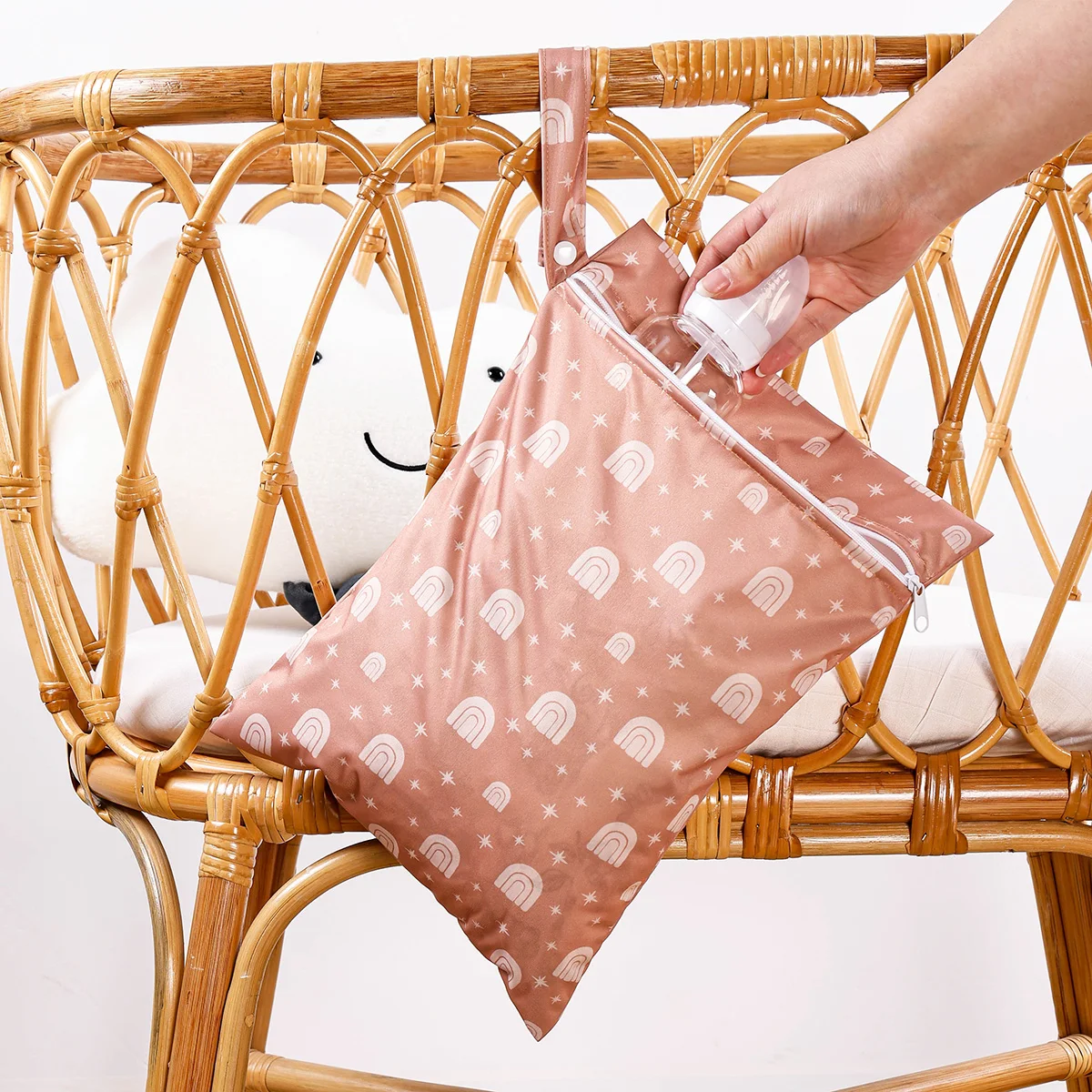 Kangobaby 1 قطعة لطيف موضة حقيبة تخزين حفاضات الطفل متعددة الوظائف قابل للغسل حقيبة سفر حجم 26x36 سنتيمتر #2