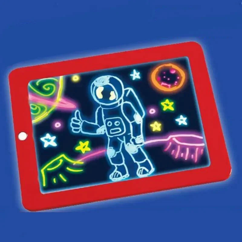 3D bloc de dibujo mágico 8 efectos de luz rompecabezas tablero 3D bloc de dibujo tableta creativo niños pluma regalo LEDs luces resplandor arte juguetes de dibujo.