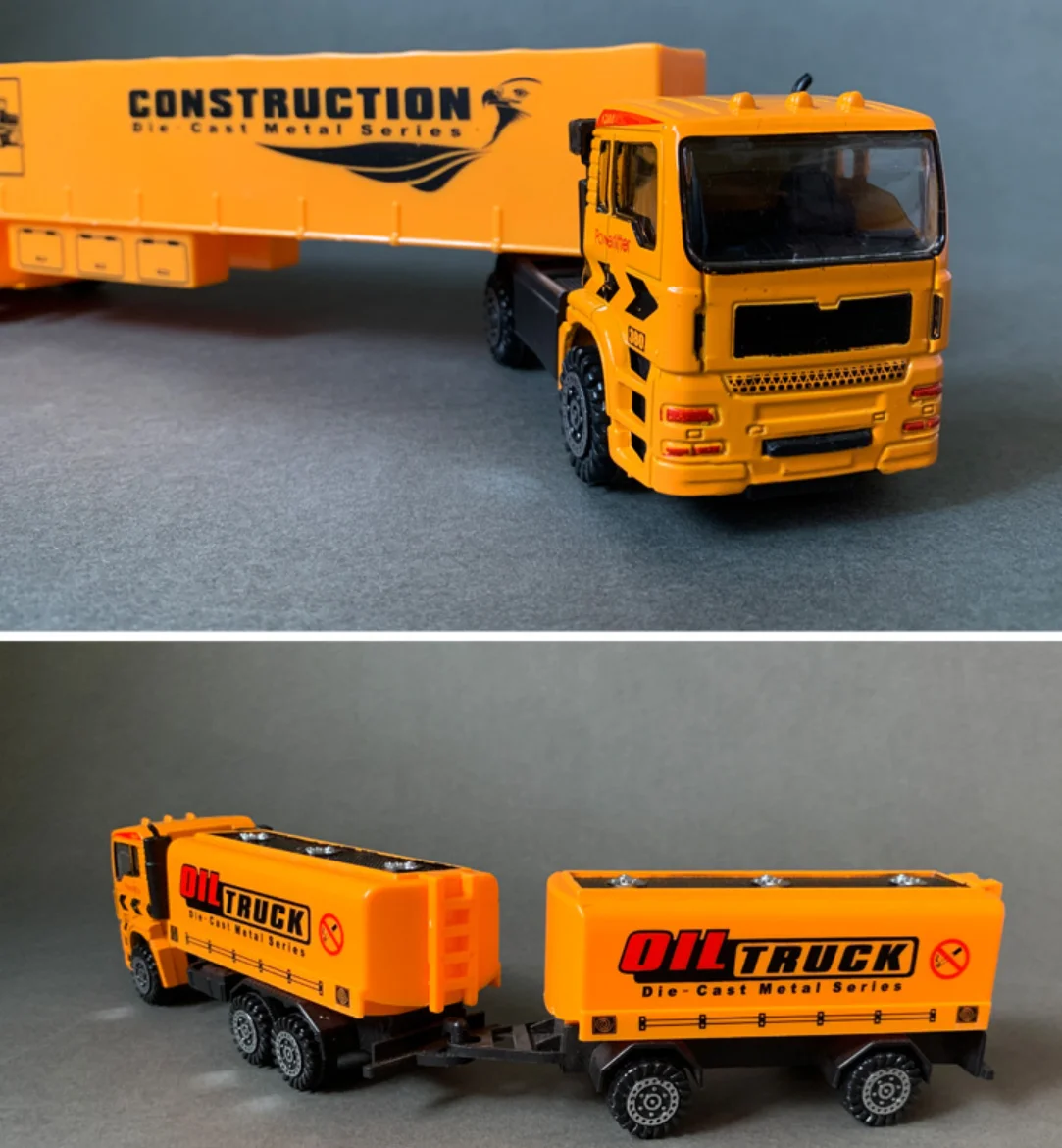 วิศวกรรมผู้นํารถบรรทุกขนส่งรถบรรทุกคอนเทนเนอร์ TOW Mixer รถบรรทุกถังรถบรรทุกของเล่นเด็กของขวัญ B210