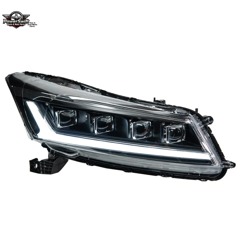 Suitable for 2008-2012 Eighth Generation Accord Headlight Assembly Modification Full Four Lens LED Flowing Turn Signal