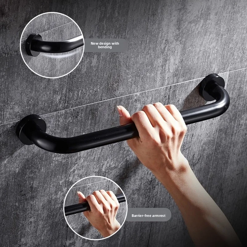 

Aluminum Bathroom Armrest Handle Bathtub Handrail Grab Bar Safety Towel Rack Old man and Kid Toilet Handrail Disabled Handrail