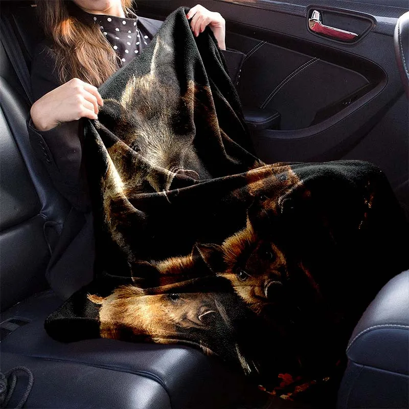 1 قطعة بطانية عائلة الخنزير البري رمي مريح ل أريكة سرير ديكور المنزل التخييم عيد الميلاد عيد ميلاد هدية لجميع المواسم