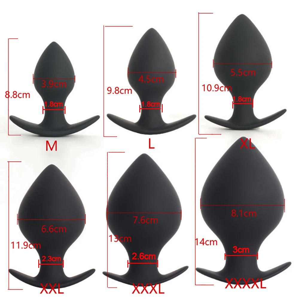 39-81mm Anal Plug Hard Silicone Butt Plug Fisting Men Prostate Massager Anal Beads Adult Sex Toys for Women Men Anal Dilator