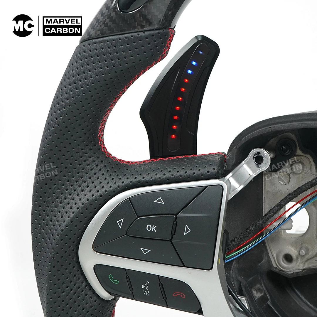 LED Magnetic Steering Wheel Paddle Shifters For Dodge Challenger Charger Jeep Durango Grand Cherokee Chrysler 300 SRT Hellcat